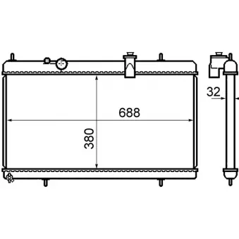 Radiateur, refroidissement du moteur MAHLE CR 801 000S