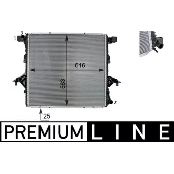 Radiateur, refroidissement du moteur MAHLE CR 81 000P