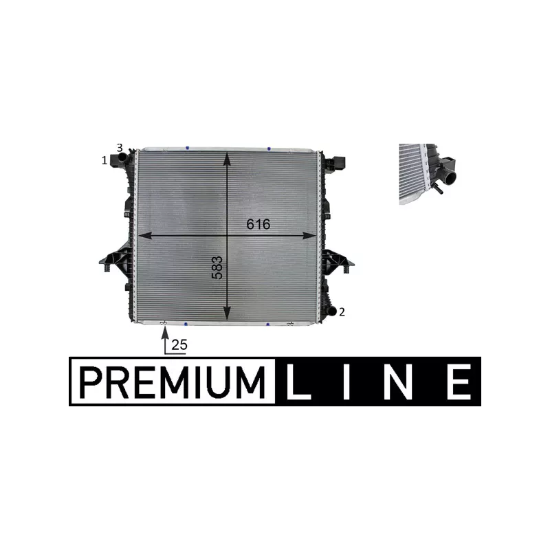 Radiateur, refroidissement du moteur MAHLE CR 81 000P