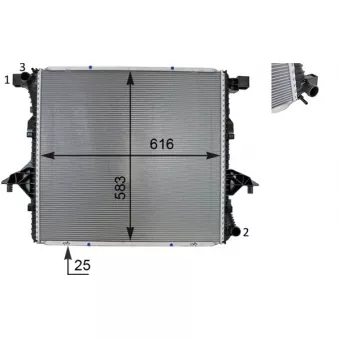 Radiateur, refroidissement du moteur MAHLE CR 81 000S