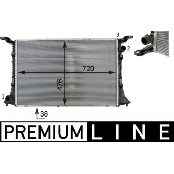 Radiateur, refroidissement du moteur MAHLE CR 82 000P