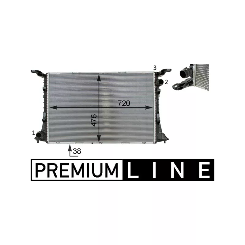 Radiateur, refroidissement du moteur MAHLE CR 82 000P