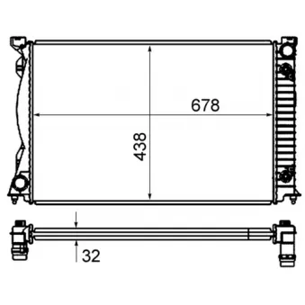 Radiateur, refroidissement du moteur MAHLE CR 830 000S