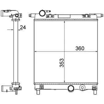 Radiateur, refroidissement du moteur MAHLE CR 831 001S