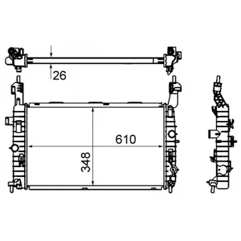 Radiateur, refroidissement du moteur MAHLE CR 833 000S