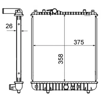 Radiateur, refroidissement du moteur MAHLE CR 836 000S