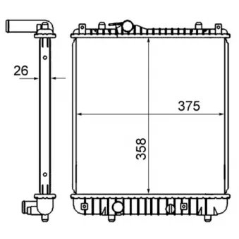 Radiateur, refroidissement du moteur MAHLE CR 837 000S