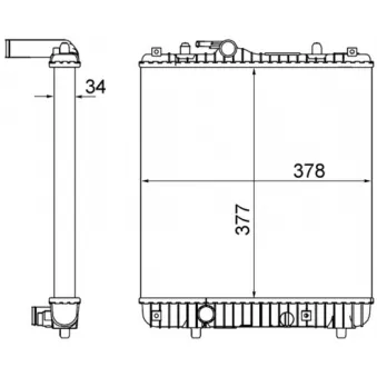 Radiateur, refroidissement du moteur MAHLE CR 837 001S