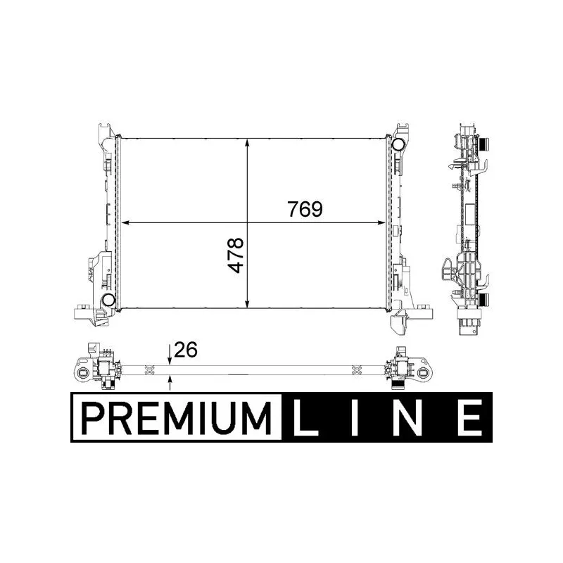 Radiateur, refroidissement du moteur MAHLE CR 84 000P