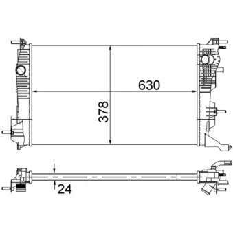 Radiateur, refroidissement du moteur MAHLE CR 840 001S