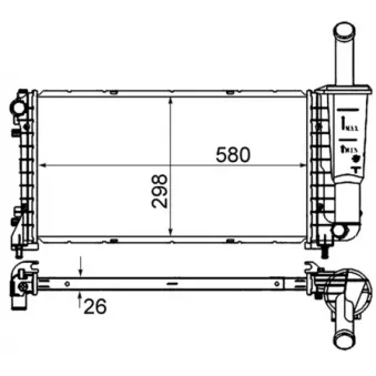 Radiateur, refroidissement du moteur MAHLE CR 843 000S