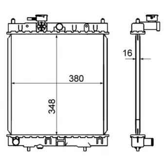 Radiateur, refroidissement du moteur MAHLE CR 844 000S