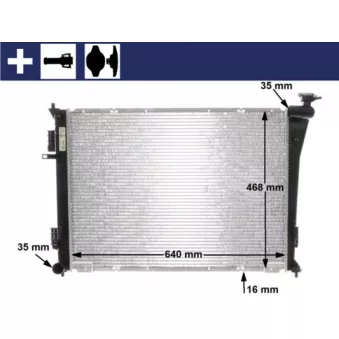 Radiateur, refroidissement du moteur MAHLE CR 846 000S