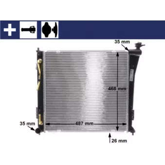 Radiateur, refroidissement du moteur MAHLE CR 847 000S