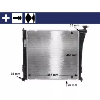 Radiateur, refroidissement du moteur MAHLE CR 848 000S