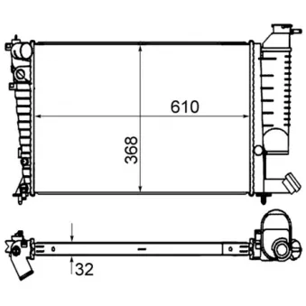 Radiateur, refroidissement du moteur MAHLE CR 849 000S