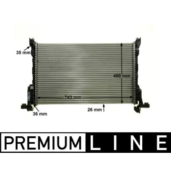 Radiateur, refroidissement du moteur MAHLE CR 85 000P
