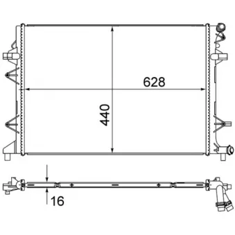 Radiateur, refroidissement du moteur MAHLE CR 855 000S