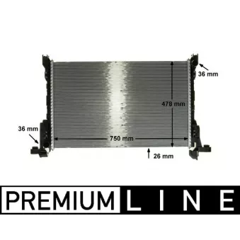 Radiateur, refroidissement du moteur MAHLE CR 86 000P