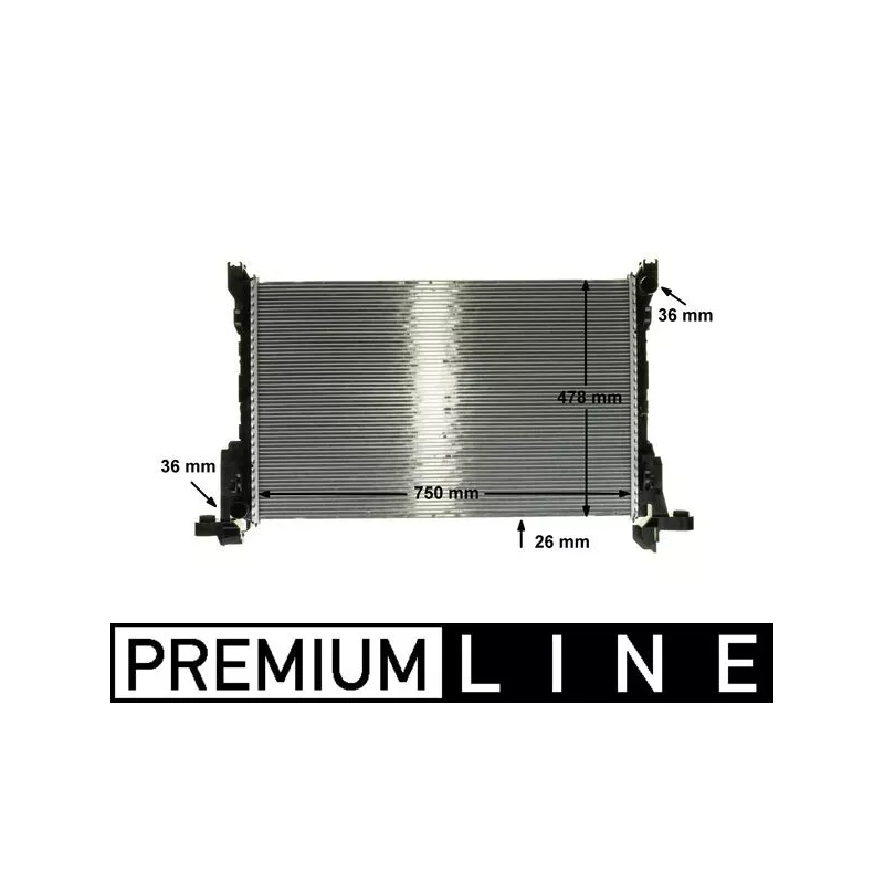 Radiateur, refroidissement du moteur MAHLE CR 86 000P