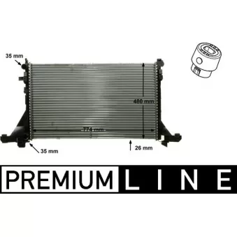 Radiateur, refroidissement du moteur MAHLE CR 866 000P