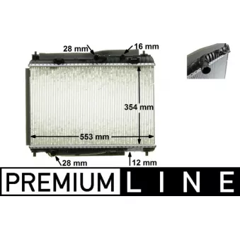 Radiateur, refroidissement du moteur MAHLE CR 87 000P
