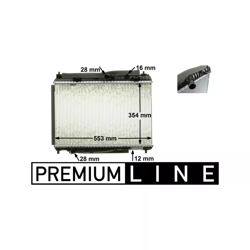 Radiateur, refroidissement du moteur MAHLE CR 87 000P