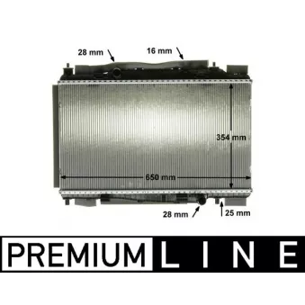 Radiateur, refroidissement du moteur MAHLE CR 88 000P