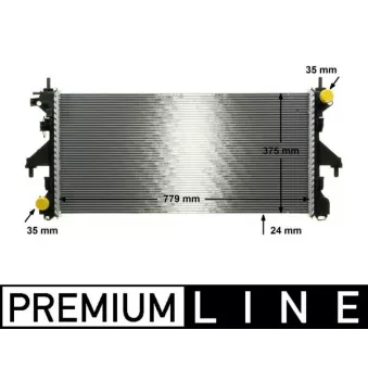 Radiateur, refroidissement du moteur MAHLE CR 881 000P