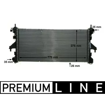 Radiateur, refroidissement du moteur MAHLE CR 885 000P