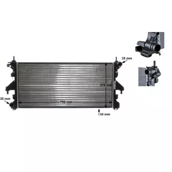 Radiateur, refroidissement du moteur MAHLE CR 886 000S