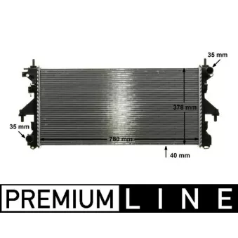 Radiateur, refroidissement du moteur MAHLE CR 887 000P