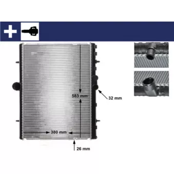 Radiateur, refroidissement du moteur MAHLE CR 889 000S