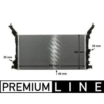 Radiateur, refroidissement du moteur MAHLE CR 896 000P