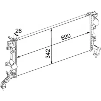 Radiateur, refroidissement du moteur MAHLE CR 898 000P