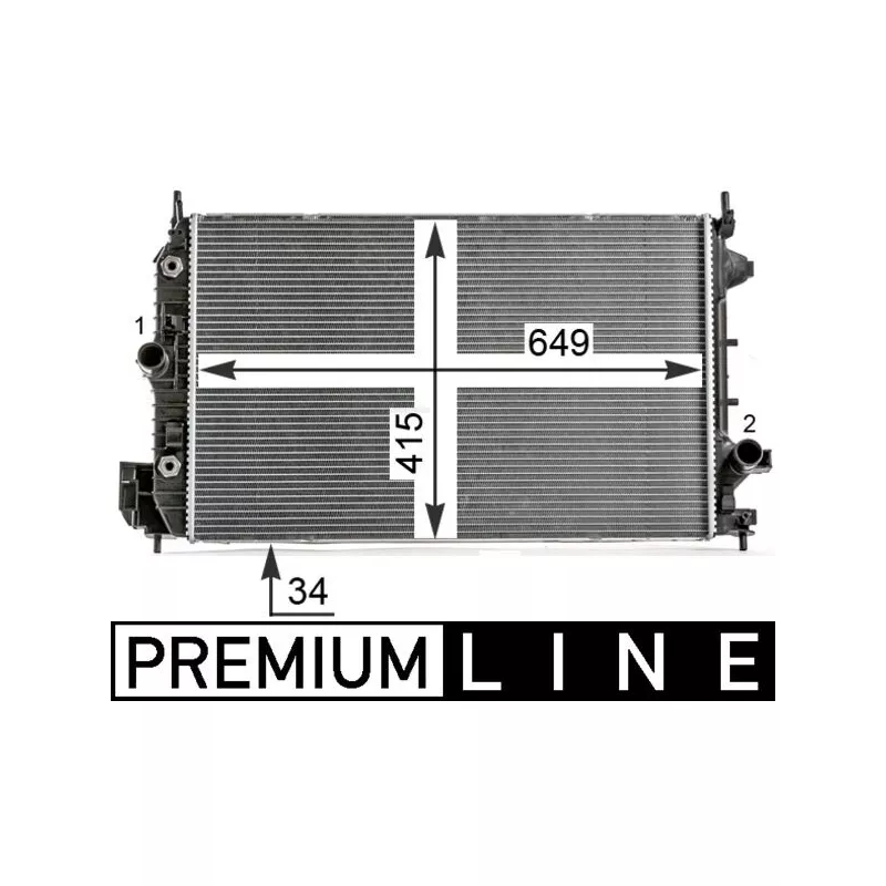 Radiateur, refroidissement du moteur MAHLE CR 9 000P