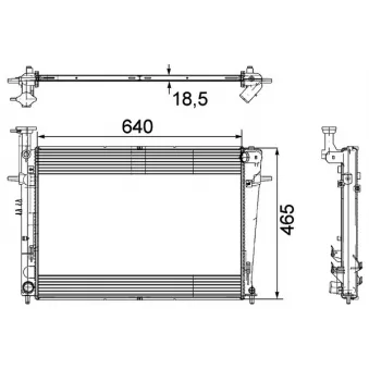 Radiateur, refroidissement du moteur MAHLE CR 908 000P