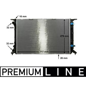 Radiateur, refroidissement du moteur MAHLE CR 910 000P