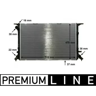 Radiateur, refroidissement du moteur MAHLE CR 911 000P