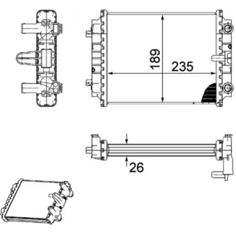 Radiateur, refroidissement du moteur MAHLE CR 913 000P