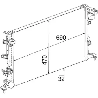Radiateur, refroidissement du moteur MAHLE CR 914 000P