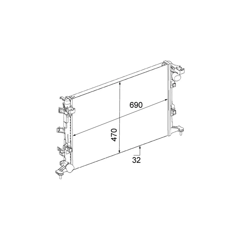 Radiateur, refroidissement du moteur MAHLE CR 914 000P