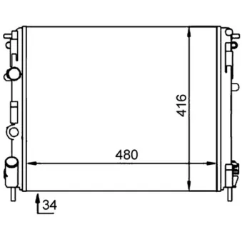 Radiateur, refroidissement du moteur MAHLE CR 92 000S