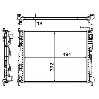 Radiateur, refroidissement du moteur MAHLE CR 921 000S