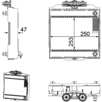Radiateur, refroidissement du moteur avant gauche MAHLE CR 923 000P