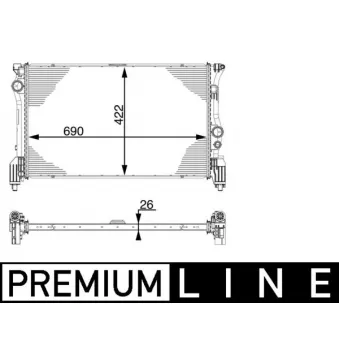 Radiateur, refroidissement du moteur MAHLE CR 931 000P