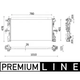Radiateur, refroidissement du moteur MAHLE CR 933 000P