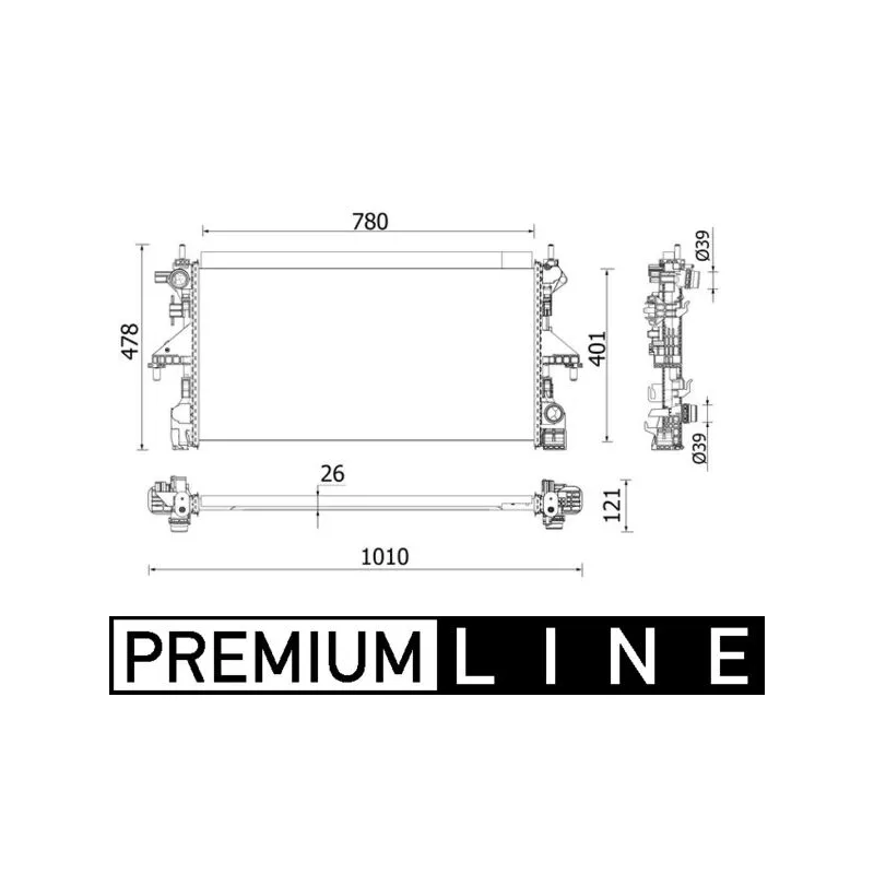 Radiateur, refroidissement du moteur MAHLE CR 933 000P