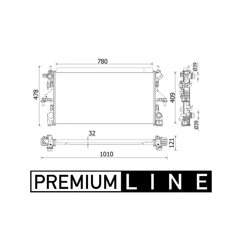 Radiateur, refroidissement du moteur MAHLE CR 934 000P