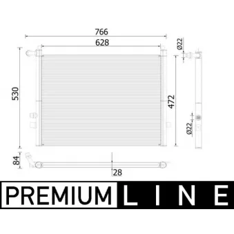 Radiateur, refroidissement du moteur MAHLE CR 936 000P